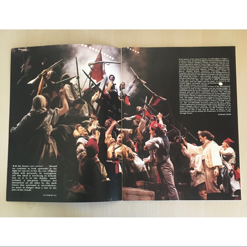 Les Miserable 2nd National Tour. Theater Program